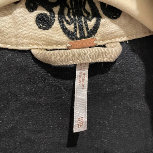 Free People khaki & black embroidered jacket - Picture 4 of 4